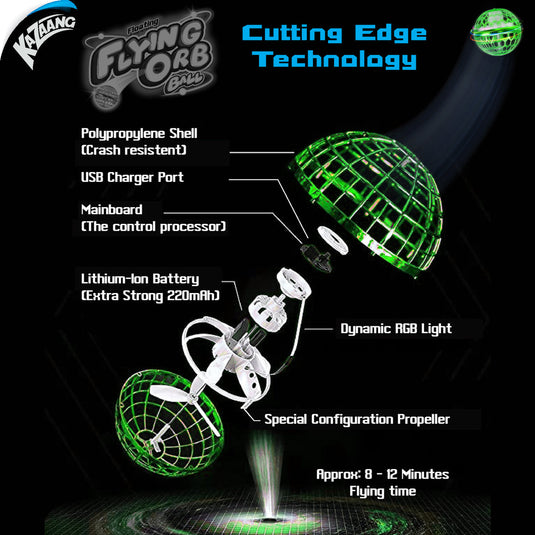 Floating Flying Orb Ball - Green