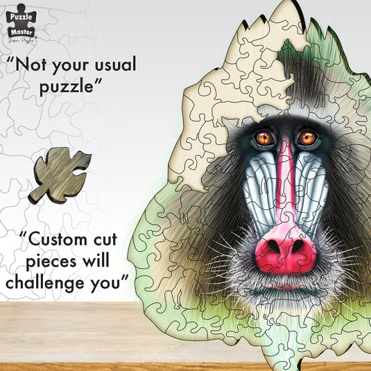 Baboon - 128 Pc Wooden Jigsaw Puzzle