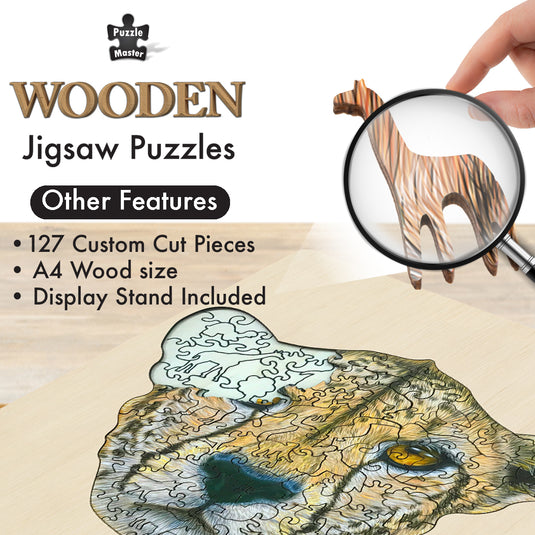 Cheetah - 135 Pc Wooden Jigsaw Puzzle