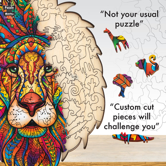 Lion - 140 pc Wooden Jigsaw Puzzle