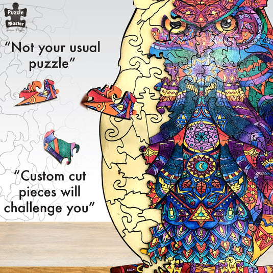 Owl - 130 Pc Wooden Jigsaw Puzzle