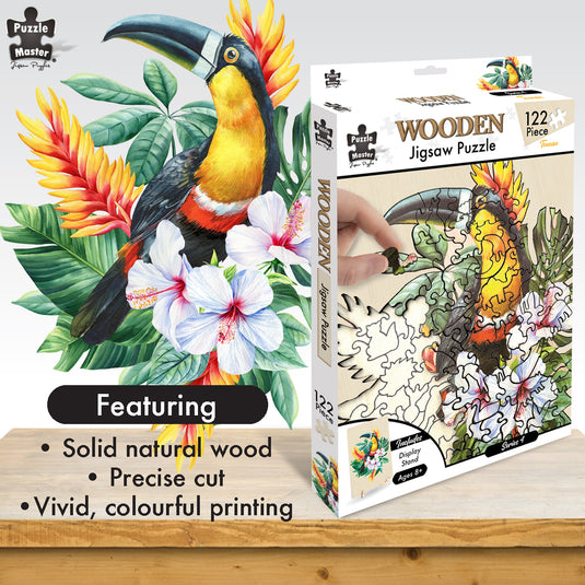 Toucan 2.0 - 122 Pc Wooden Jigsaw Puzzle