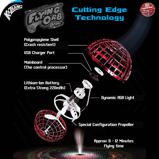 Floating Flying Orb Ball - Red