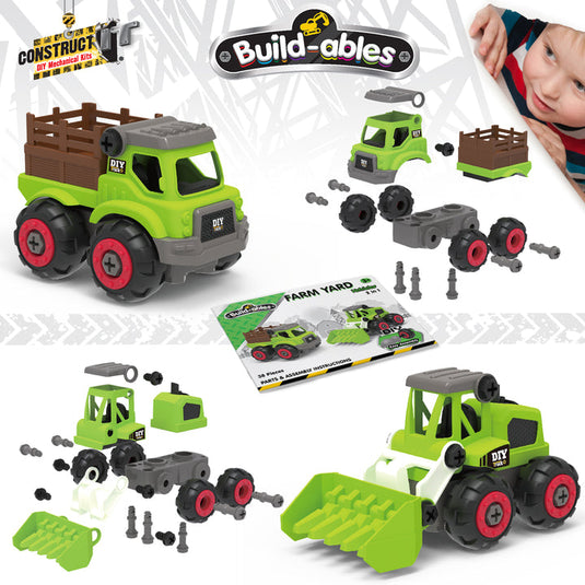 2 in 1 Farm Yard Vehicles Set