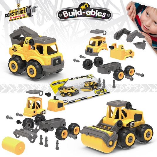 2 in 1 Roadworks Vehicle Set