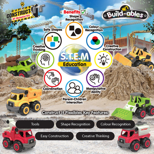 2 in 1 Roadworks Vehicle Set