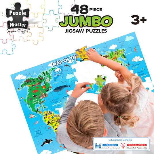World Map 48 Piece Jumbo Floor Puzzle