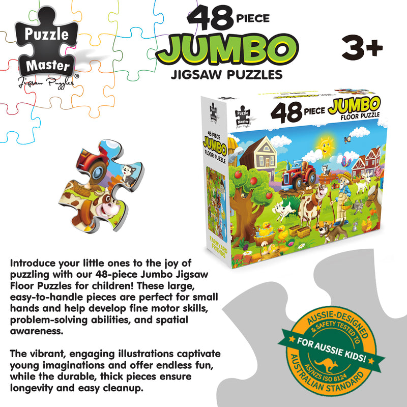 Load image into Gallery viewer, Farmyard Friends 48 Pc Jumbo Floor Puzzle

