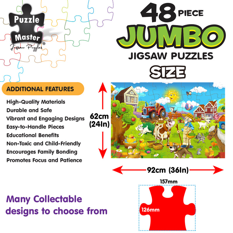 Load image into Gallery viewer, Farmyard Friends 48 Pc Jumbo Floor Puzzle
