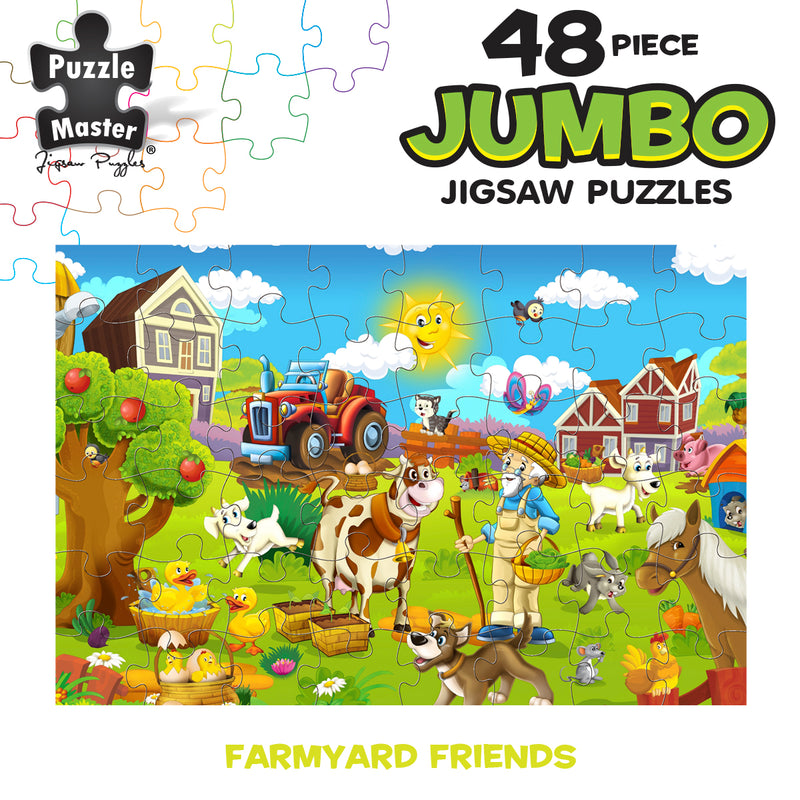 Load image into Gallery viewer, Farmyard Friends 48 Pc Jumbo Floor Puzzle
