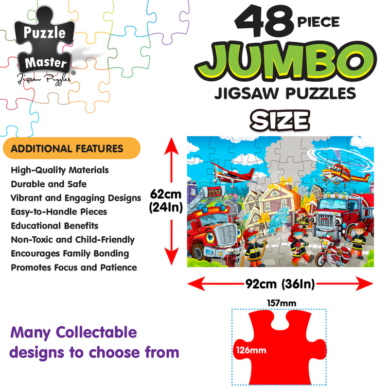 Load image into Gallery viewer, Fire Emergency 48 Pc Jumbo Floor Puzzle
