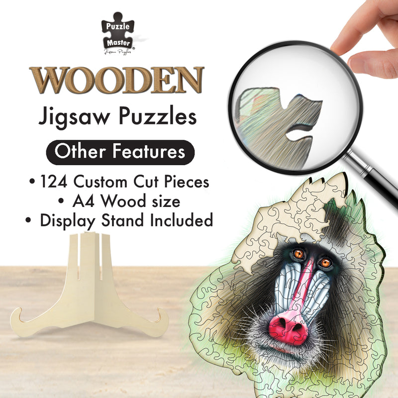 Load image into Gallery viewer, Baboon - 128 Pc Wooden Jigsaw Puzzle
