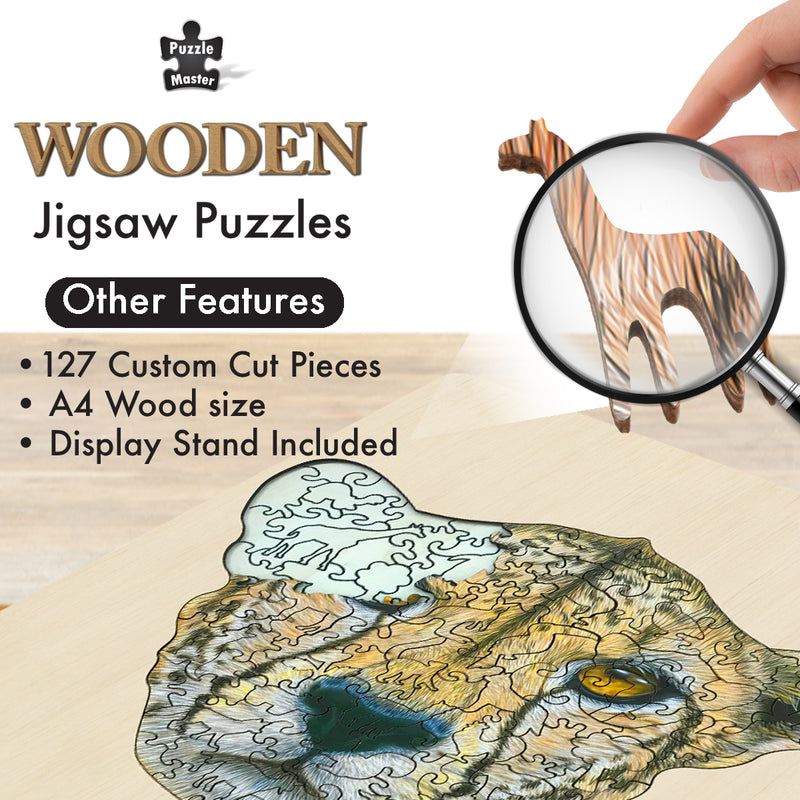 Load image into Gallery viewer, Cheetah - 135 Pc Wooden Jigsaw Puzzle
