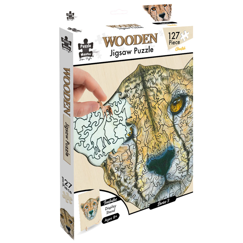 Load image into Gallery viewer, Cheetah - 135 Pc Wooden Jigsaw Puzzle
