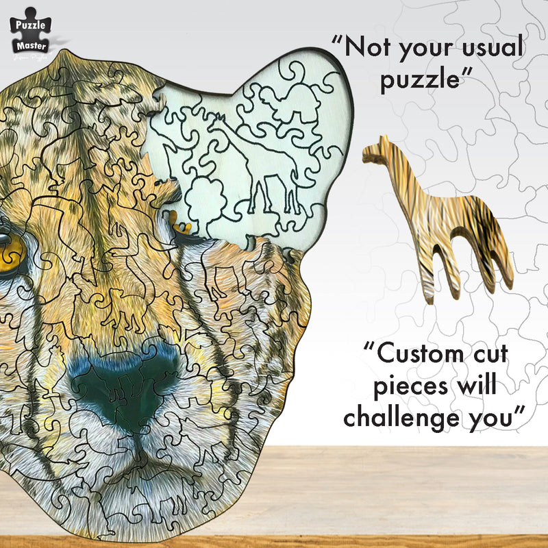 Load image into Gallery viewer, Cheetah - 135 Pc Wooden Jigsaw Puzzle
