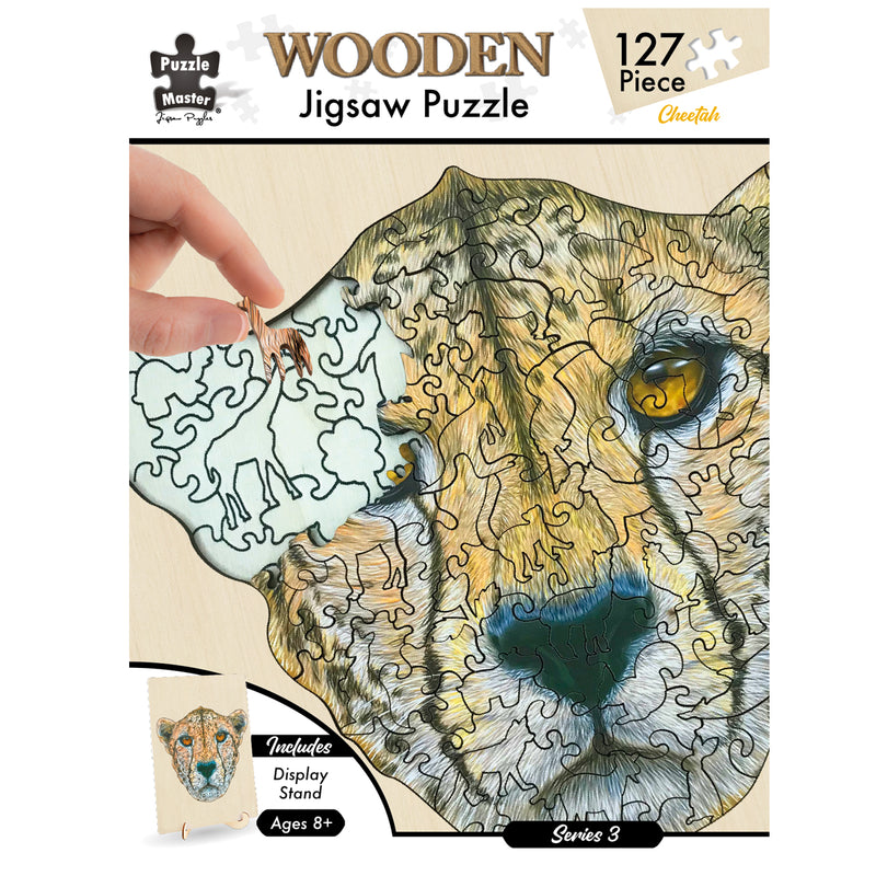 Load image into Gallery viewer, Cheetah - 135 Pc Wooden Jigsaw Puzzle
