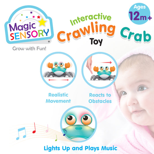 Interactive Crawling Crab Toy (Blue)