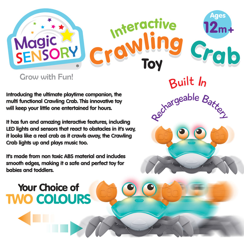 Load image into Gallery viewer, Interactive Crawling Crab Toy (Blue)
