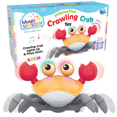 Interactive Crawling Crab Toy (Orange)