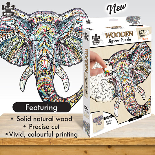 Elephant - 137 Pc Wooden Jigsaw Puzzle