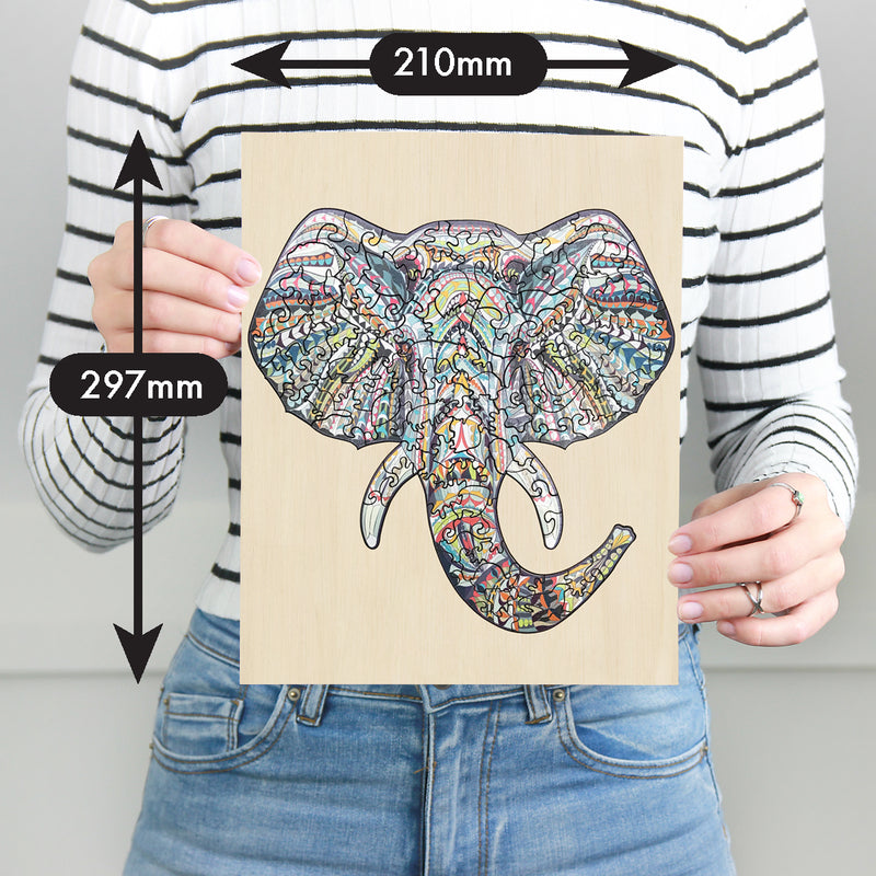 Load image into Gallery viewer, Elephant - 137 Pc Wooden Jigsaw Puzzle
