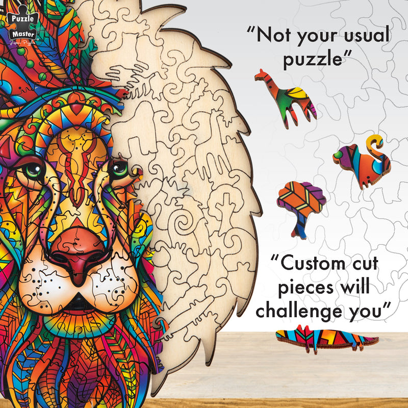 Load image into Gallery viewer, Lion - 140 pc Wooden Jigsaw Puzzle
