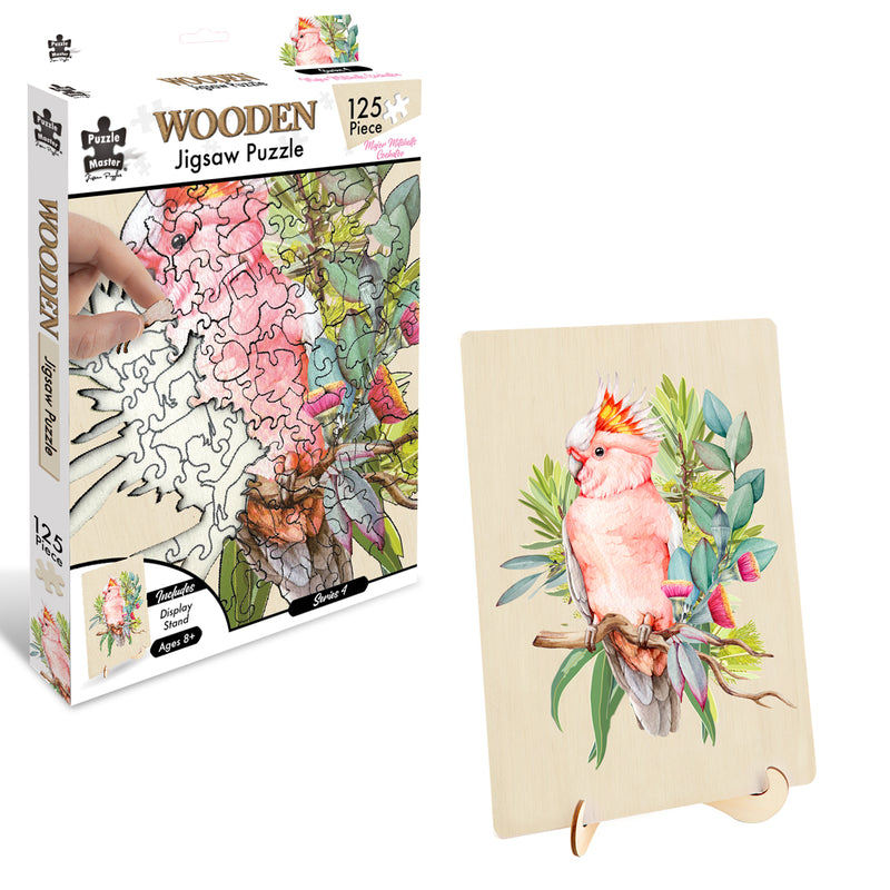 Load image into Gallery viewer, Major Mitchell Cockatoo - 125 Pc Wooden Jigsaw Puzzle
