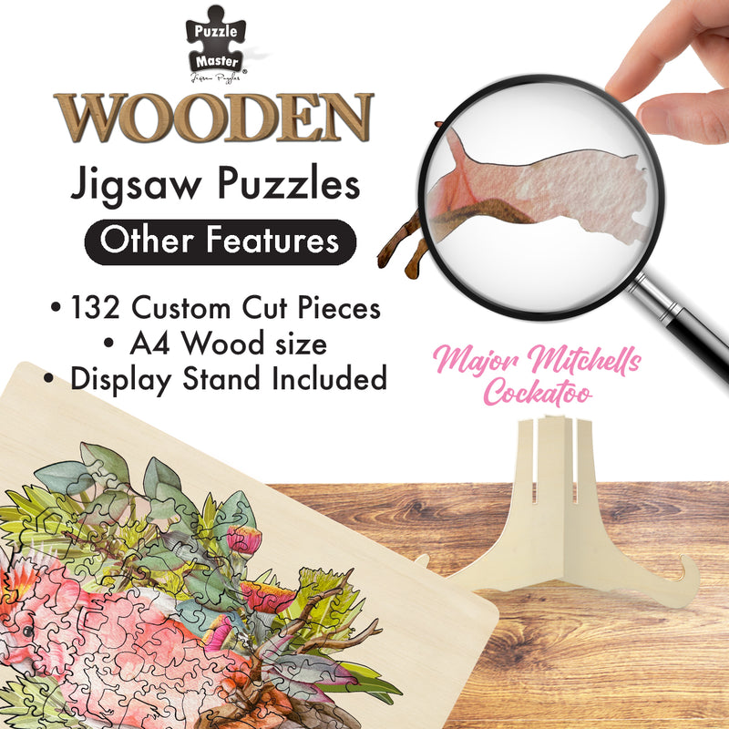 Load image into Gallery viewer, Major Mitchell Cockatoo - 125 Pc Wooden Jigsaw Puzzle
