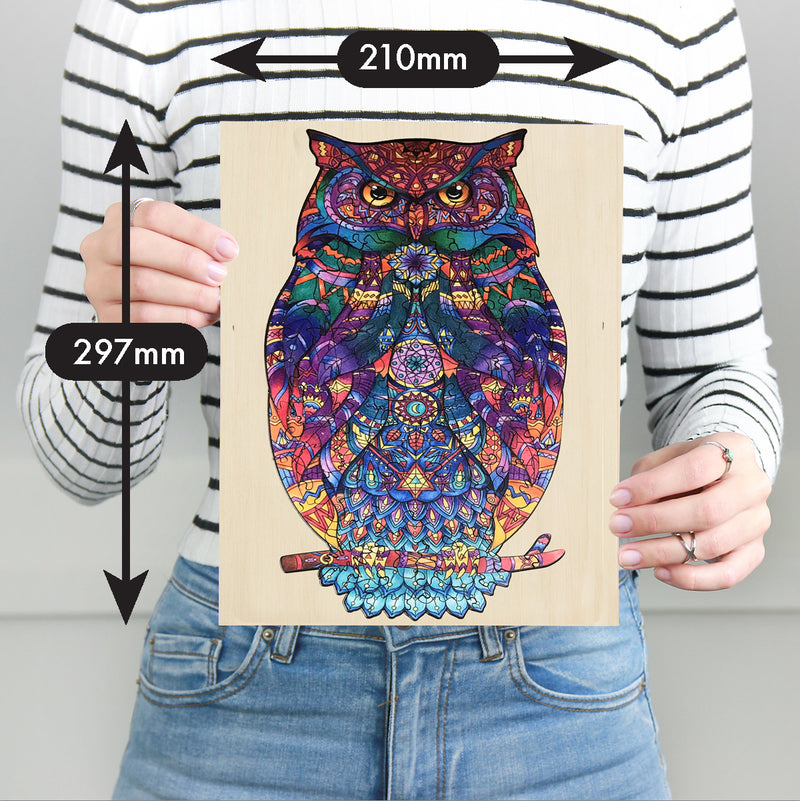 Load image into Gallery viewer, Owl - 130 Pc Wooden Jigsaw Puzzle
