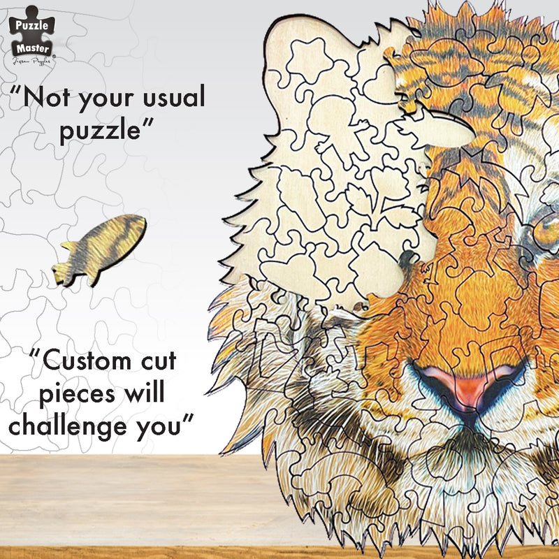 Load image into Gallery viewer, Tiger - 130 Pc Wooden Jigsaw Puzzle
