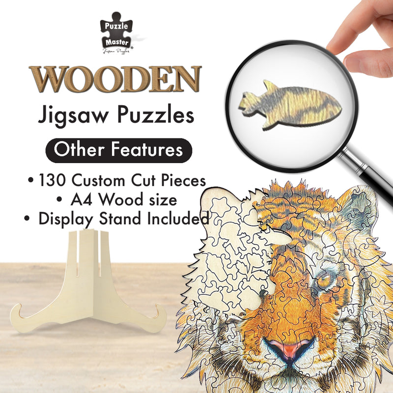 Load image into Gallery viewer, Tiger - 130 Pc Wooden Jigsaw Puzzle
