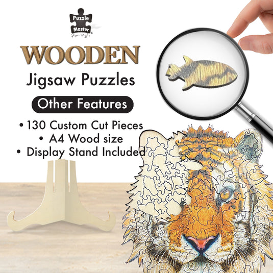 Tiger - 130 Pc Wooden Jigsaw Puzzle