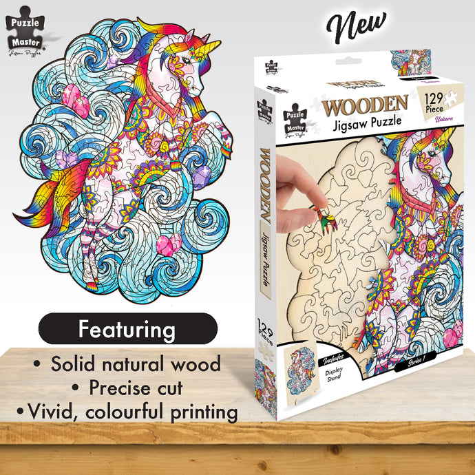 Unicorn - 129 pc Wooden Jigsaw Puzzle