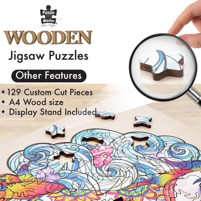 Load image into Gallery viewer, Unicorn - 129 pc Wooden Jigsaw Puzzle
