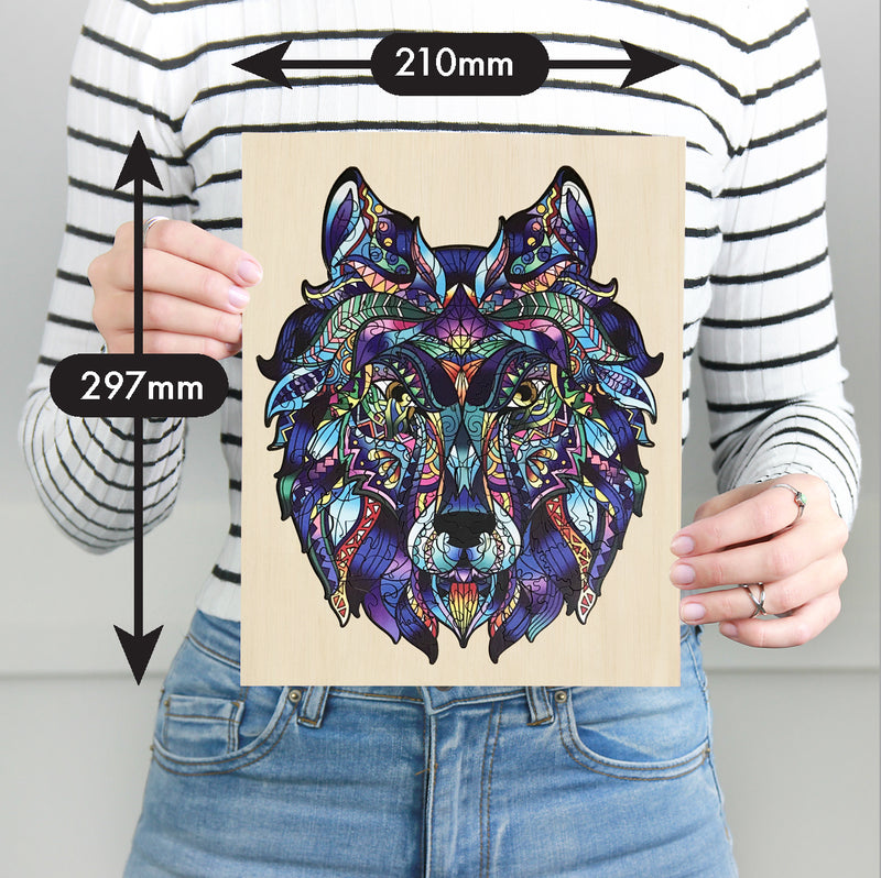 Load image into Gallery viewer, Wolf - 132 pc Wooden Jigsaw Puzzle
