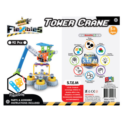 Construct It Flexibles Tower Crane Back of the box
