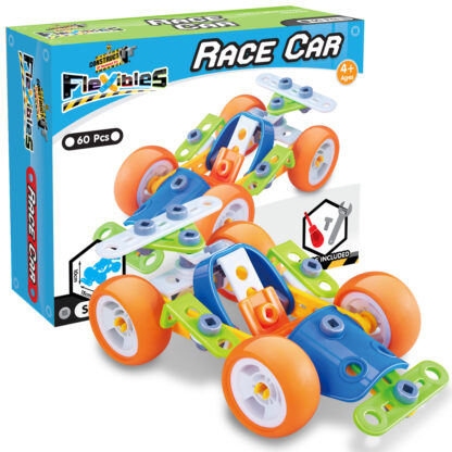 Construct It Flexibles Race Car Box and Model
