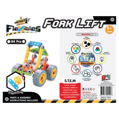 Construct It Flexibles Fork Lift Back of the box