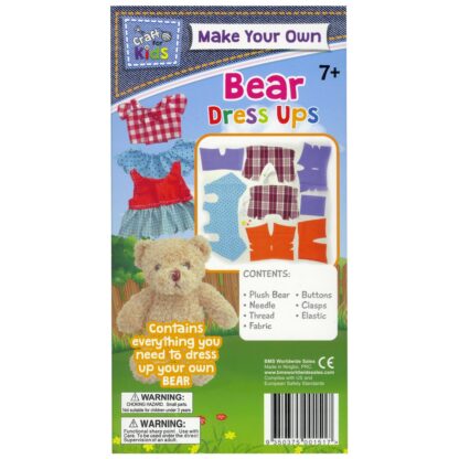 Craft For Kids Make Your Own Bear Dree Ups Back of the box