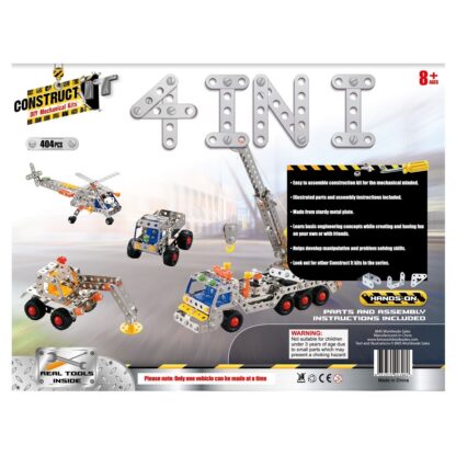Construct It Originals 4 in 1 Construction Set Back of the box