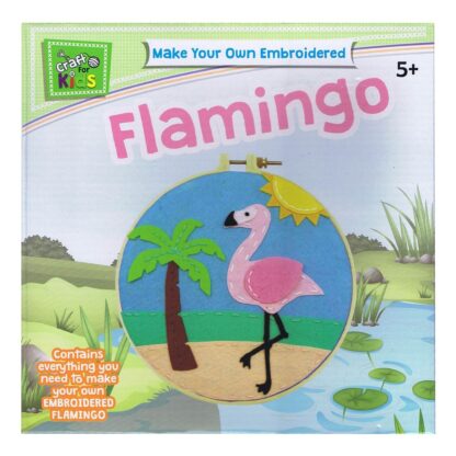 Craft For Kids Make Your Own Embraided Flamingo Front