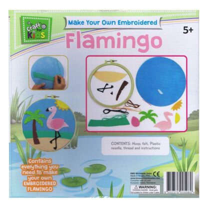 Craft For Kids Make Your Own Embraided Flamingo Back of the box