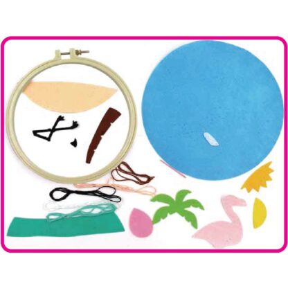 Craft For Kids Make Your Own Embraided Flamingo Kit included