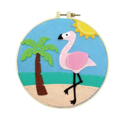 Craft For Kids Make Your Own Embraided Flamingo Completed
