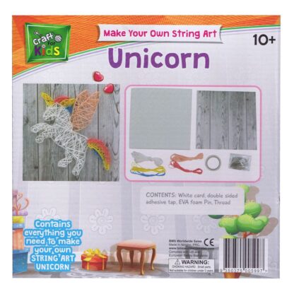 Craft For Kids Make Your Own String Art Unicorn Back of the box