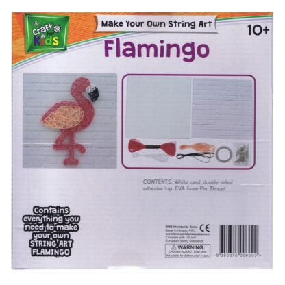 Make Your Own String Art Flamingo Back of the box