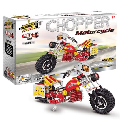 Construct It Mega Sets Chopper Motorcycle Box and Model