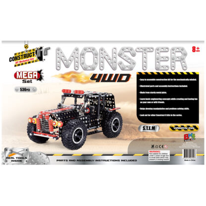 Construct It Mega Sets Monster 4WD Back of the box