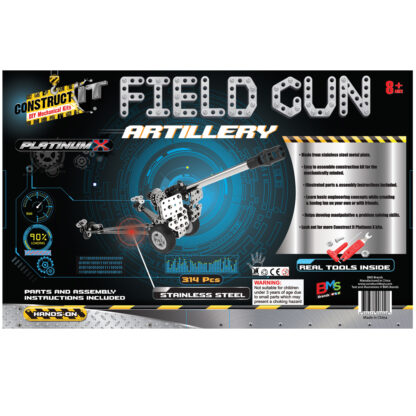 Construct It Platinum X Field Gun Artillery Back of the box
