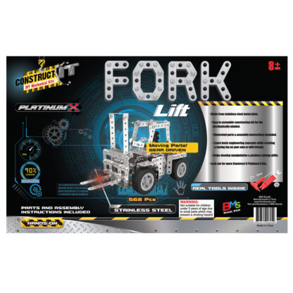 Construct It Platinum X Fork Lift Back of the box